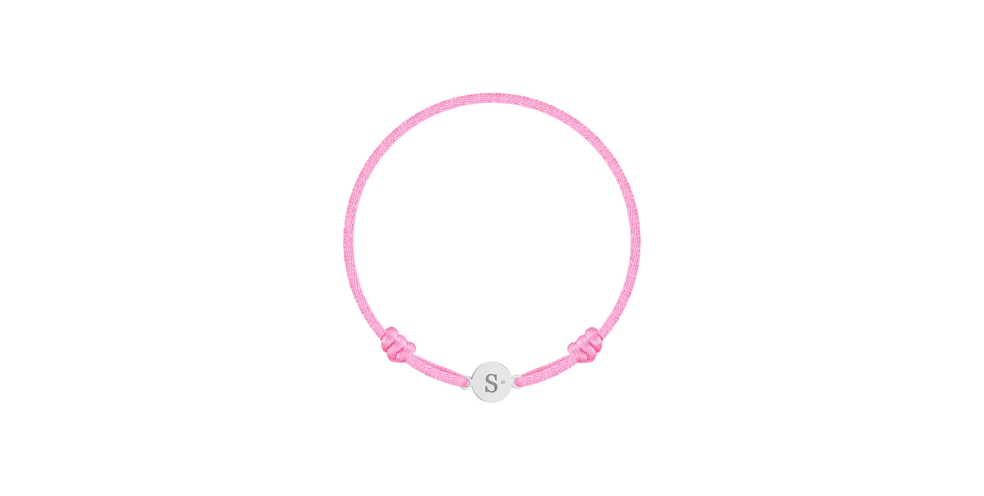 Children's diamond bracelet Circle Letter S