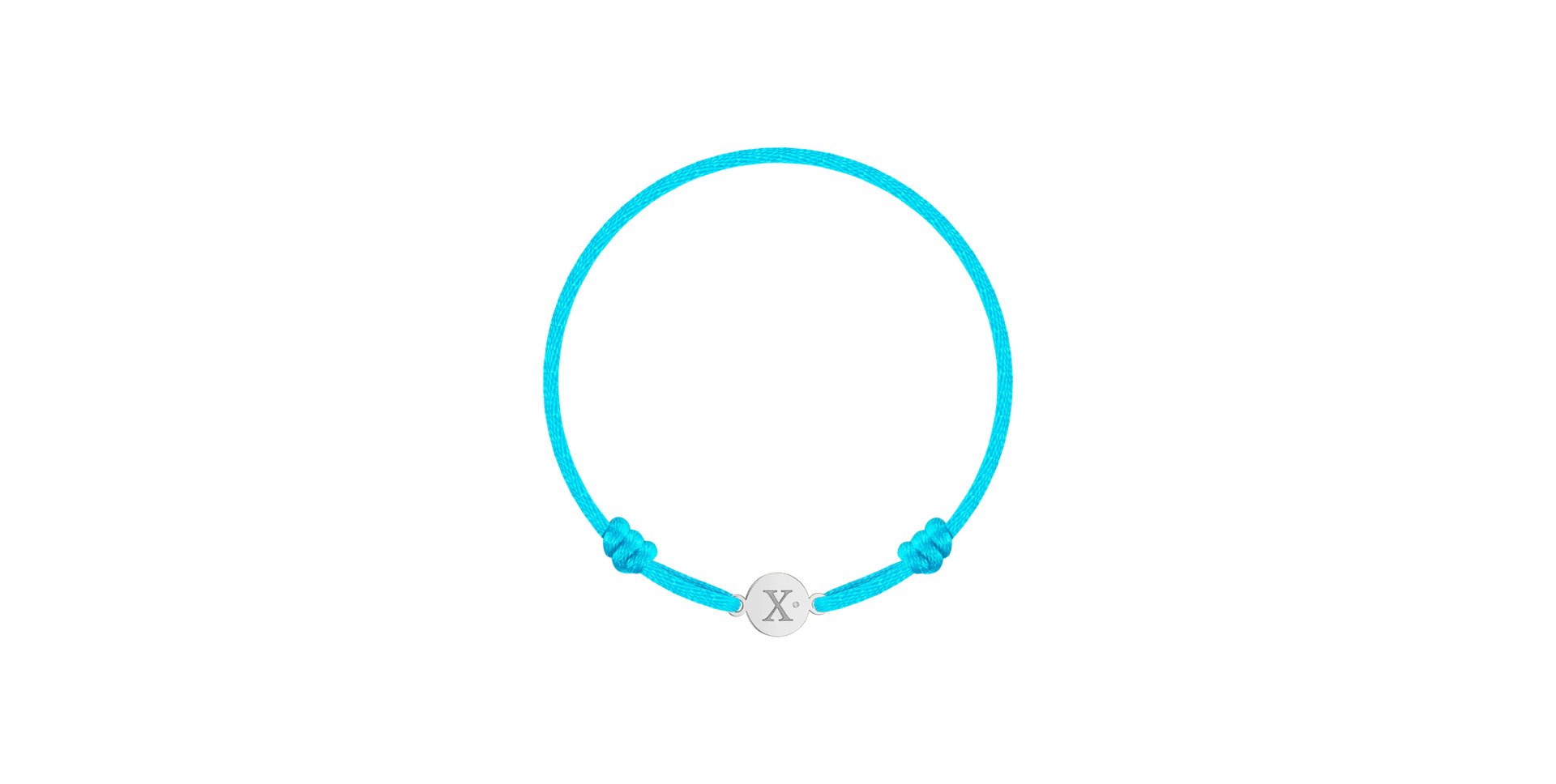 Children's diamond bracelet Circle Letter X