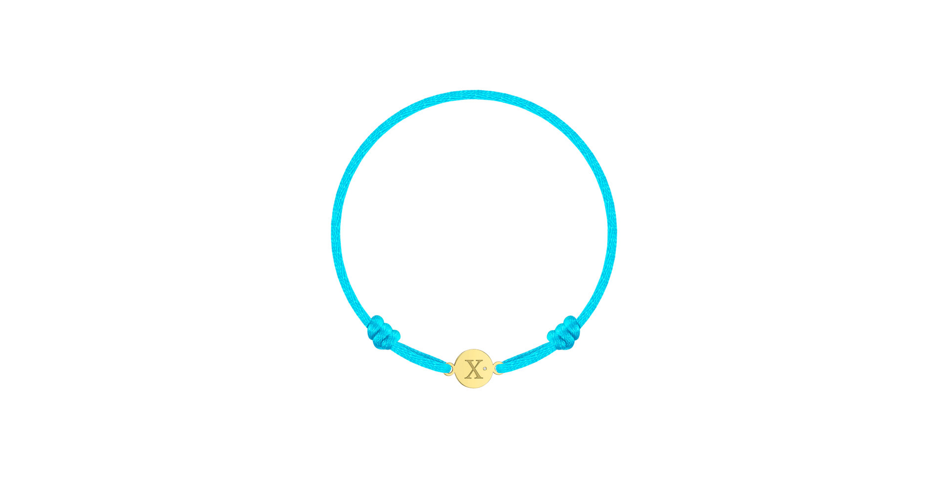 Children's diamond bracelet Circle Letter X