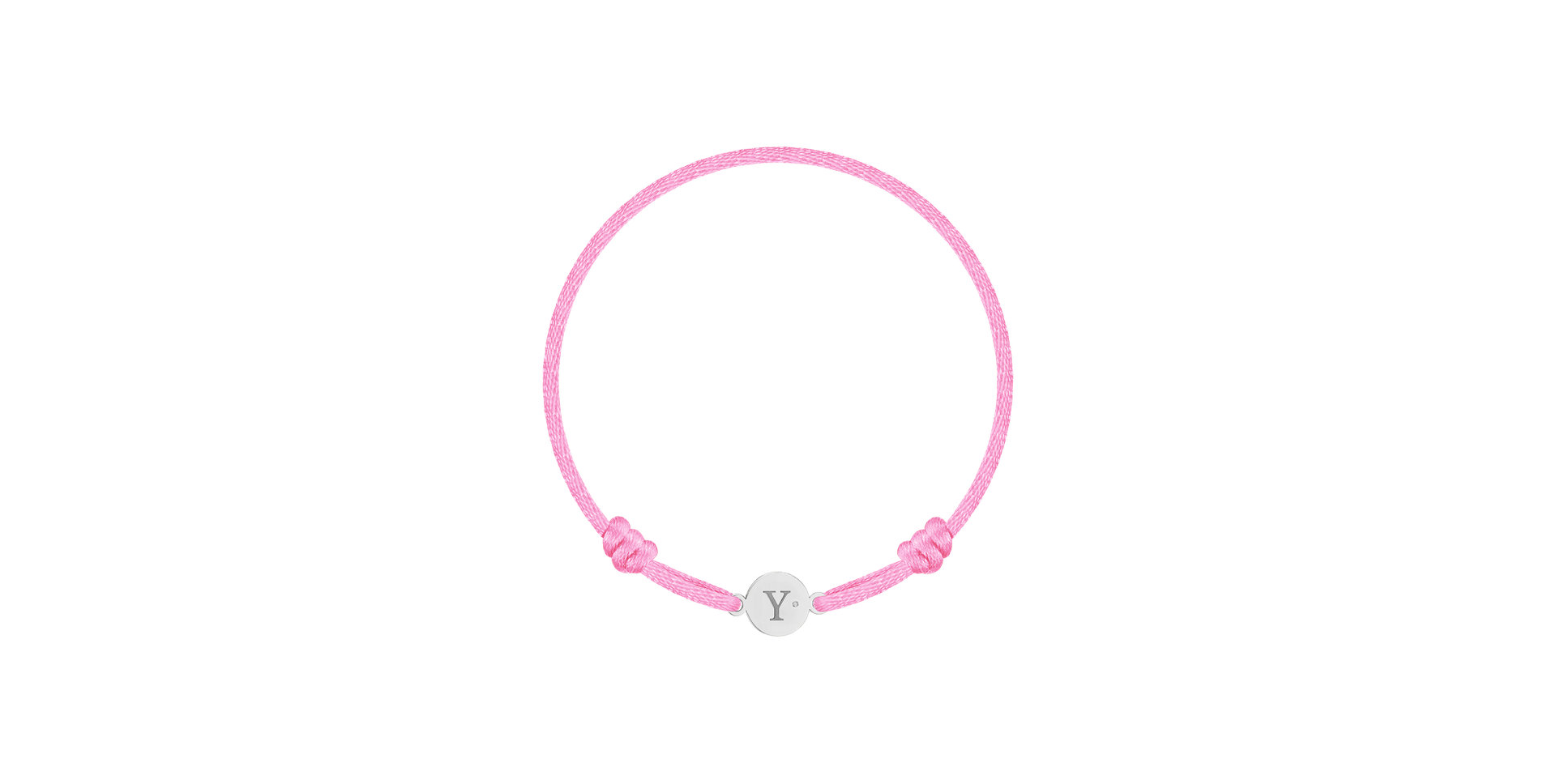 Children's diamond bracelet Circle Letter Y