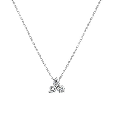 Diamond necklace Sparkling Trefoil