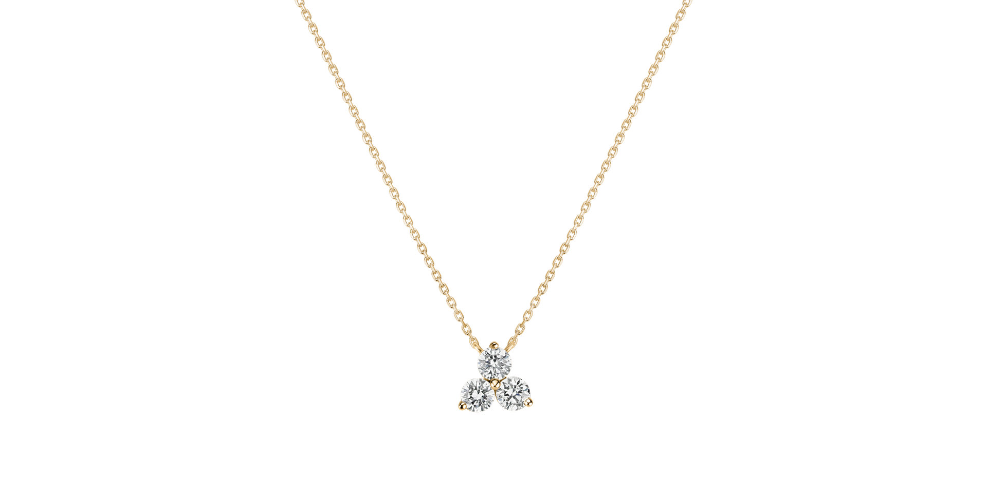 Diamond necklace Sparkling Trefoil