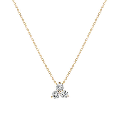 Diamond necklace Sparkling Trefoil
