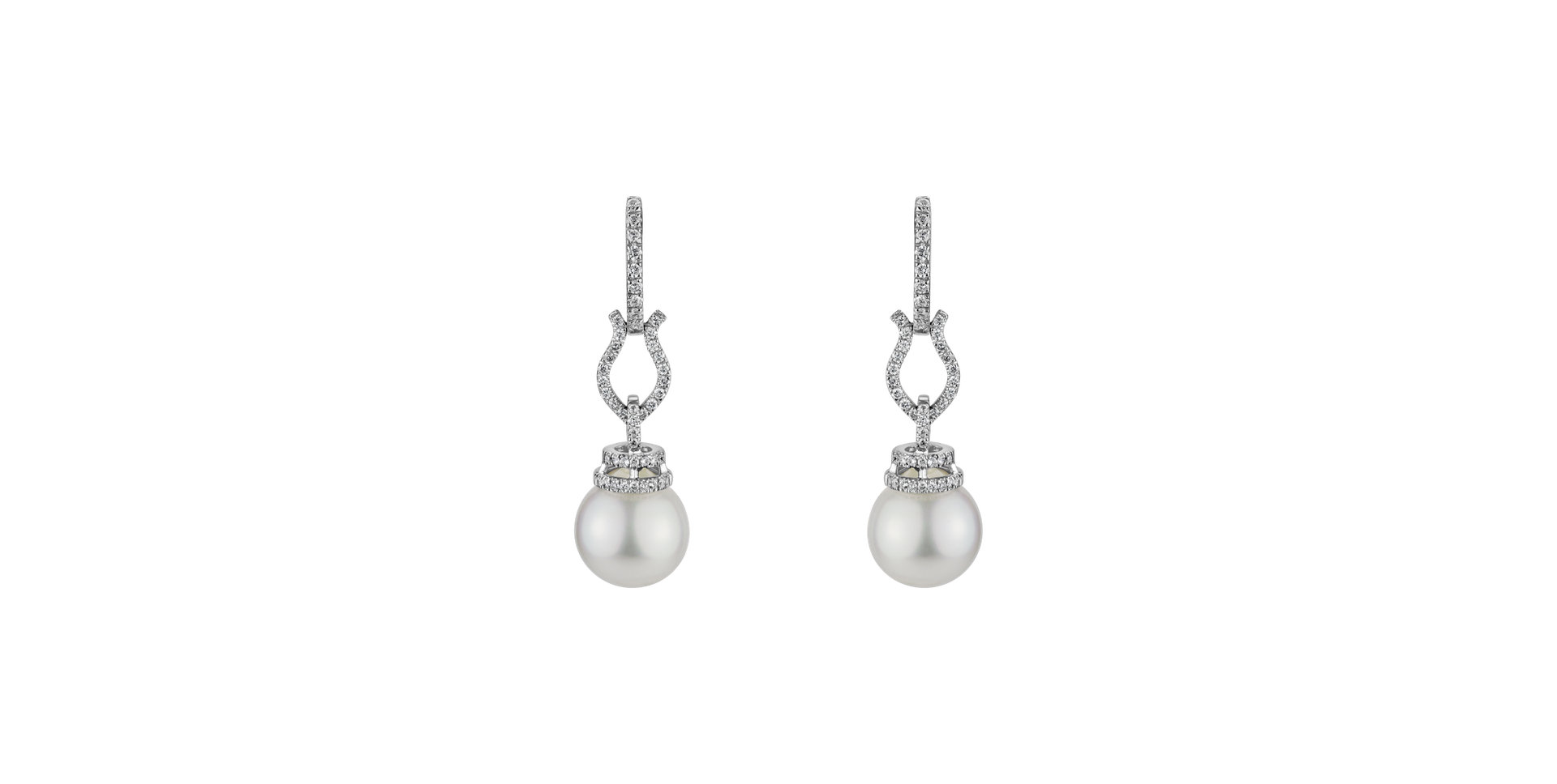 Diamond earrings with Pearl Ocean Sorrow