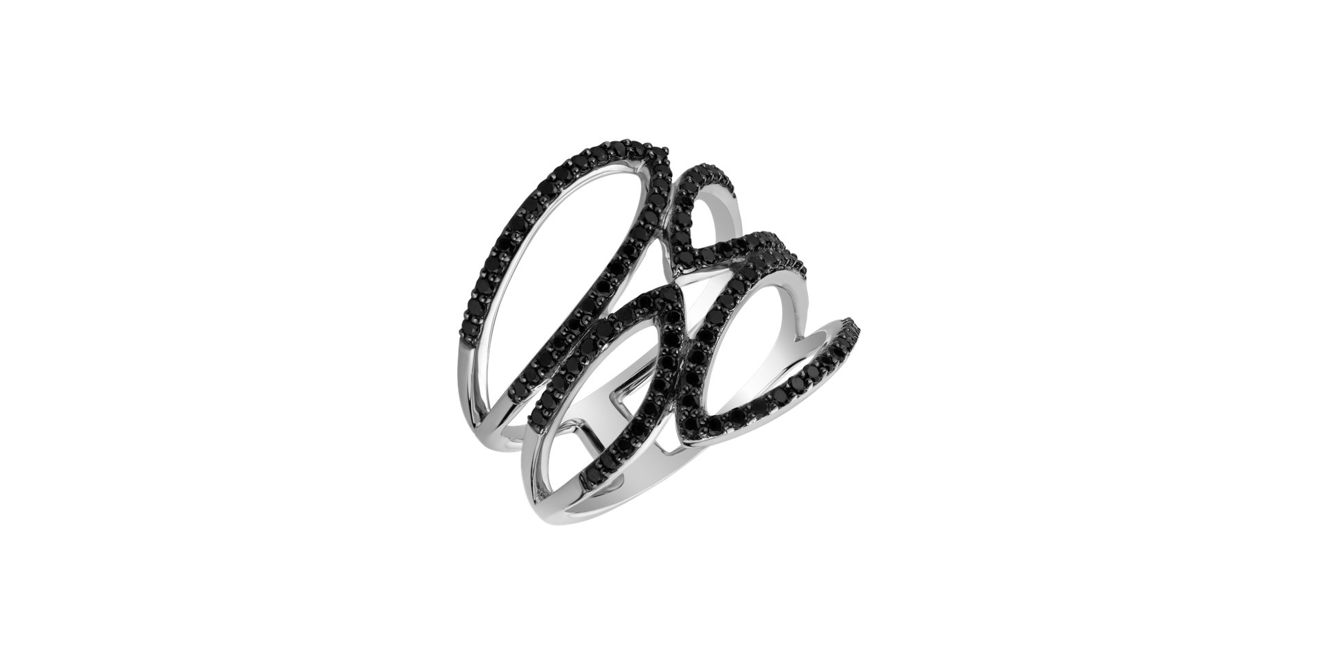 Ring with black diamonds Sun Lure