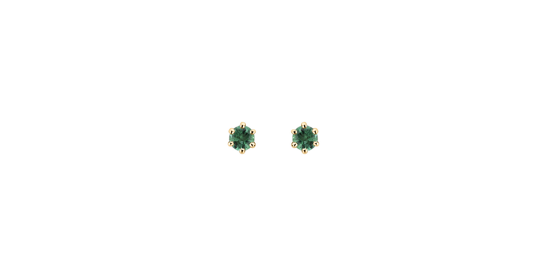Earrings with Emerald Vesper Romance