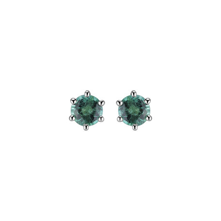 Earrings with Emerald Vesper Romance