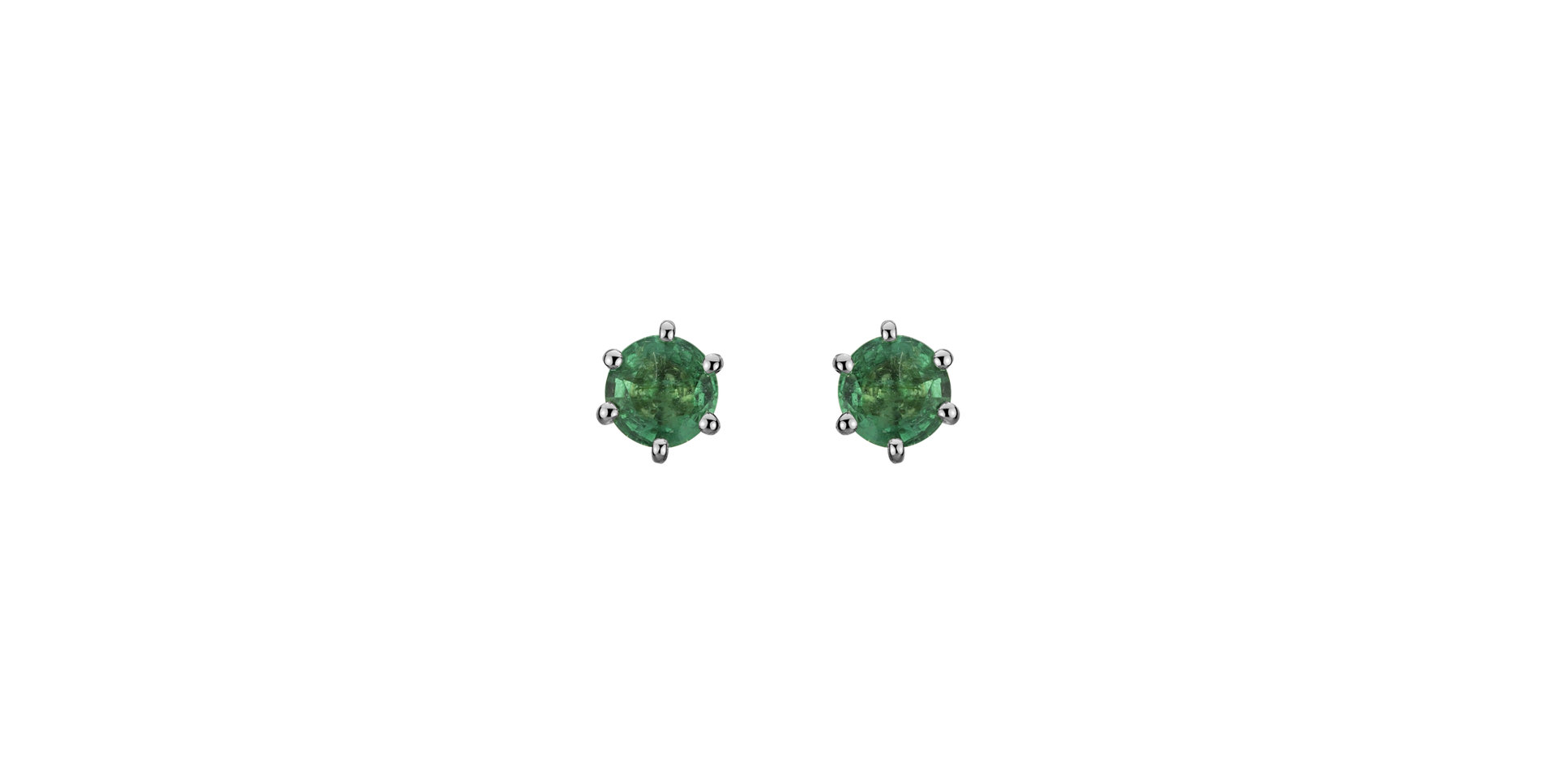 Earrings with Emerald Vesper Romance