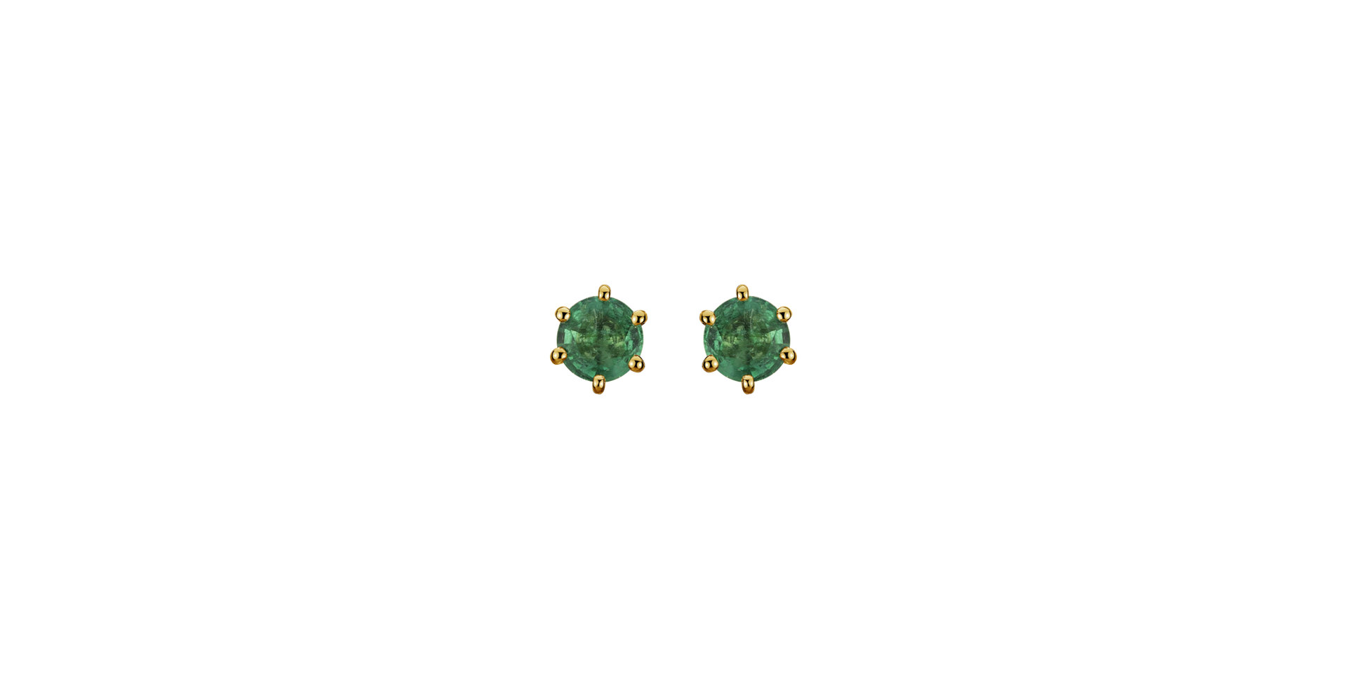 Earrings with Emerald Vesper Romance