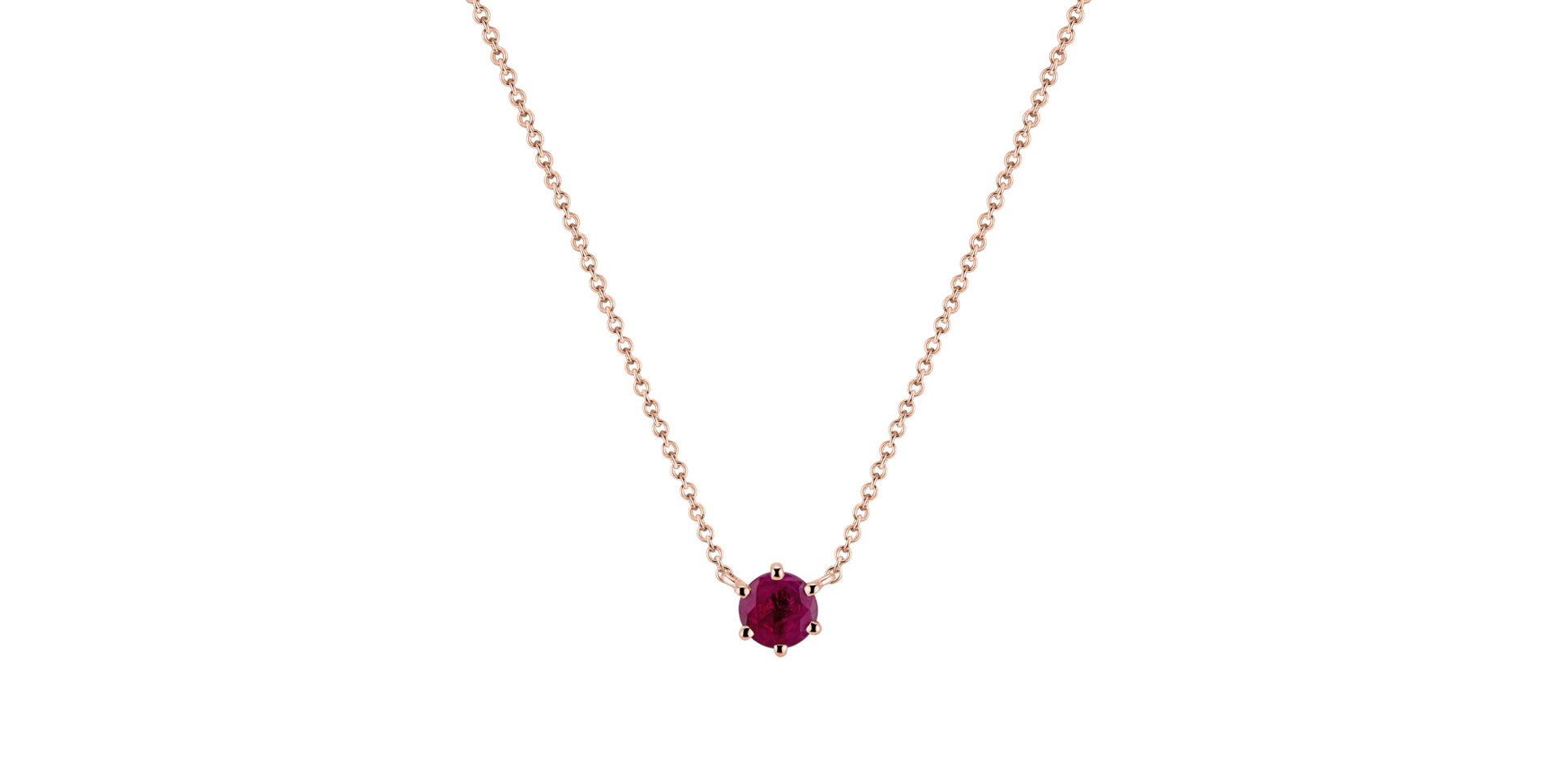 Necklace with Ruby Essential Drop
