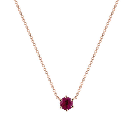 Necklace with Ruby Essential Drop