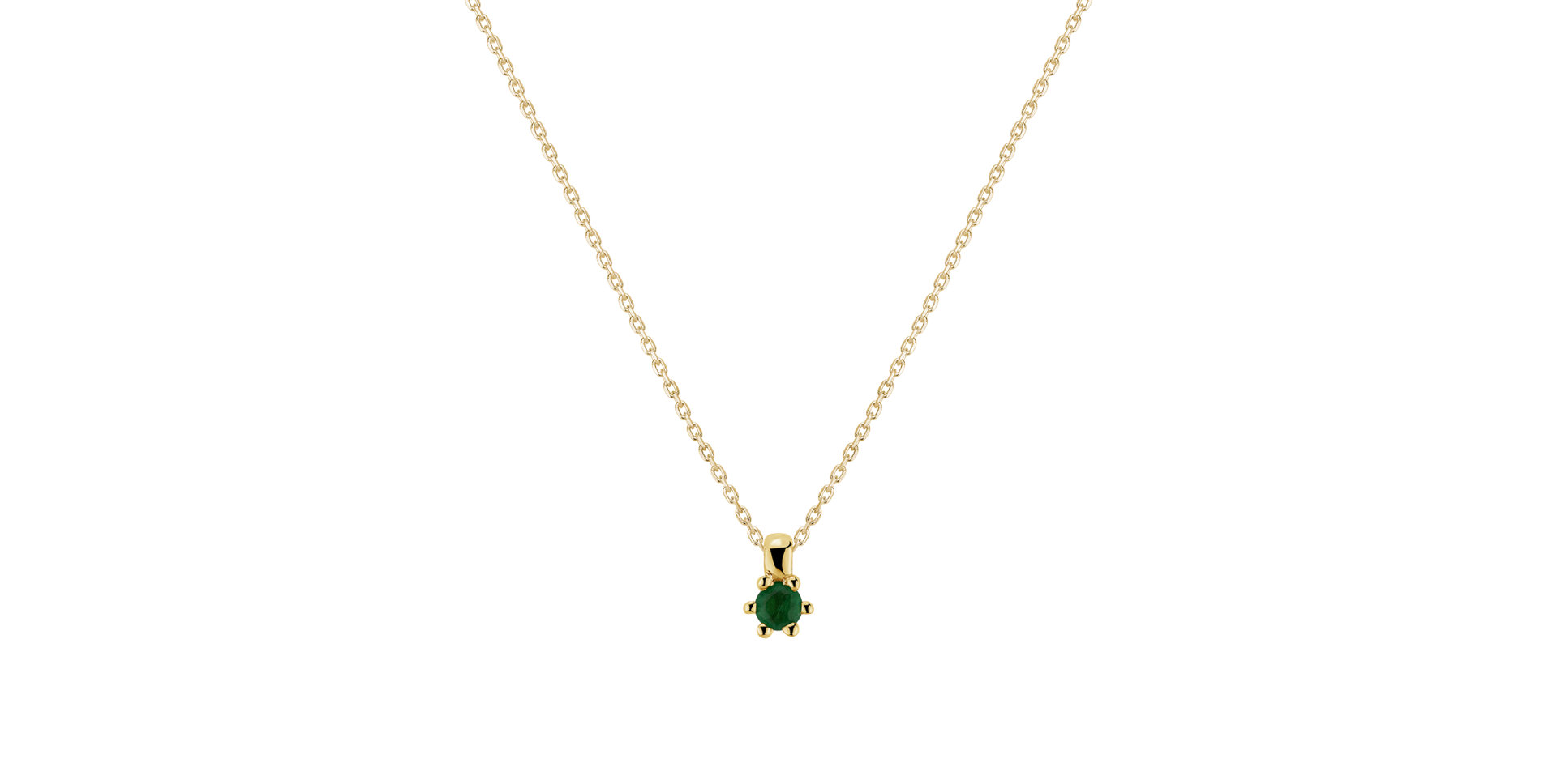 Necklace with Emerald Eternal Drop