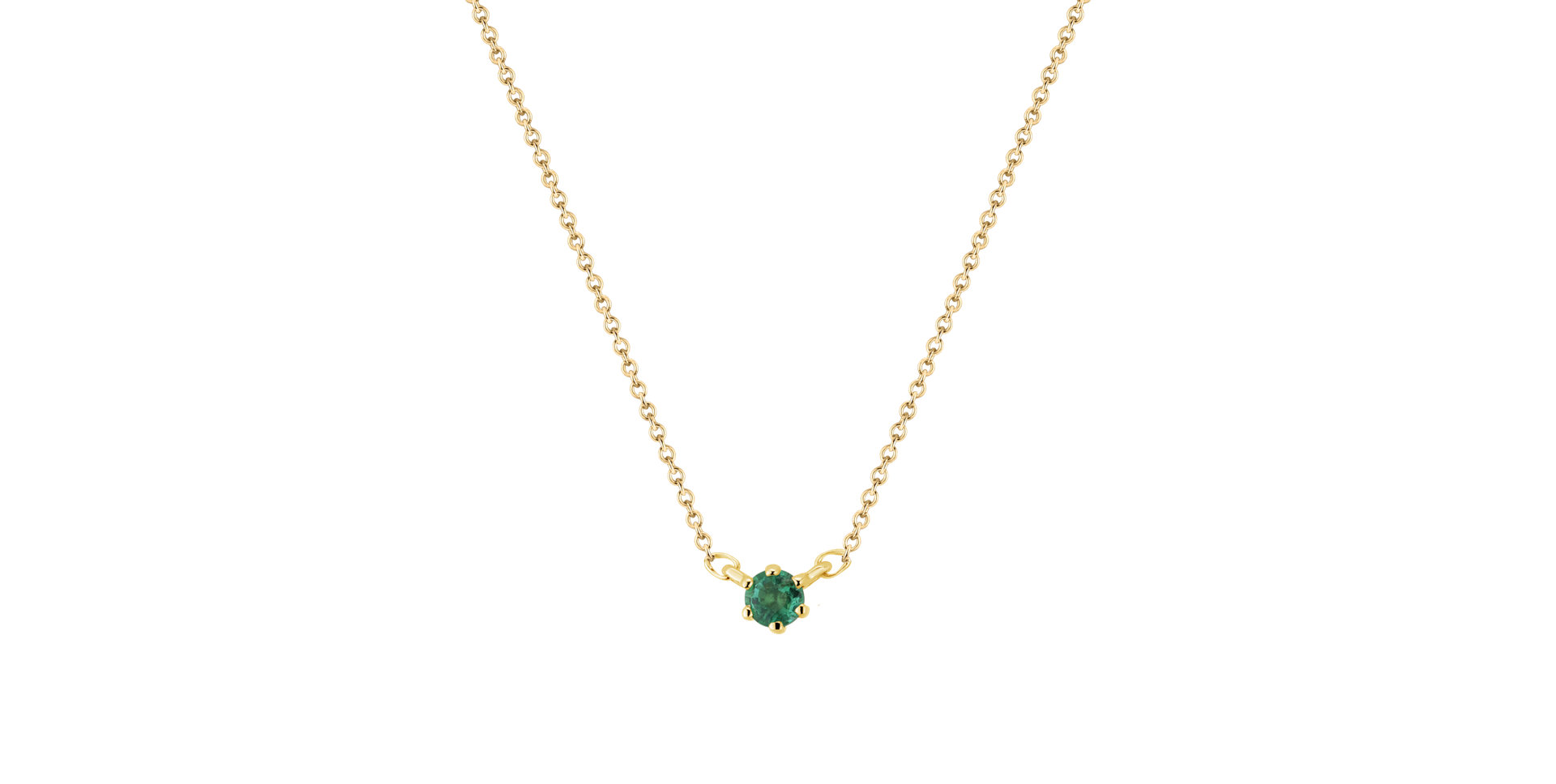 Necklace with Emerald Essential Drop