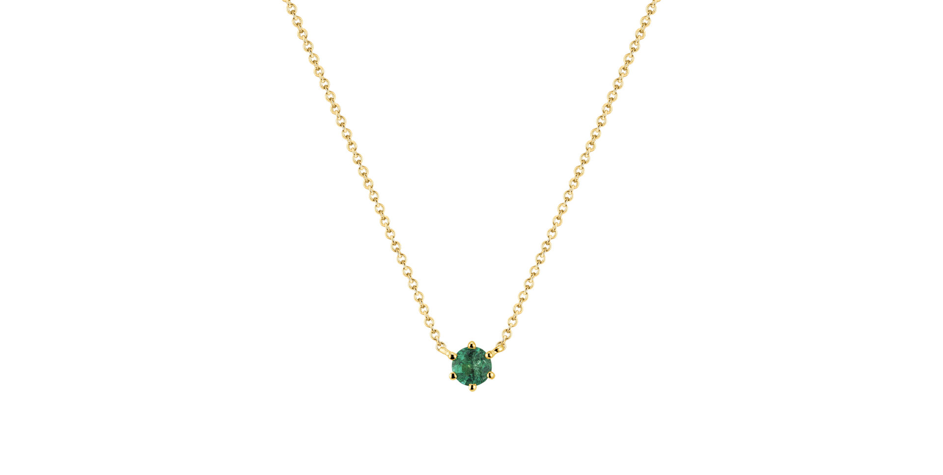 Necklace with Emerald Essential Drop