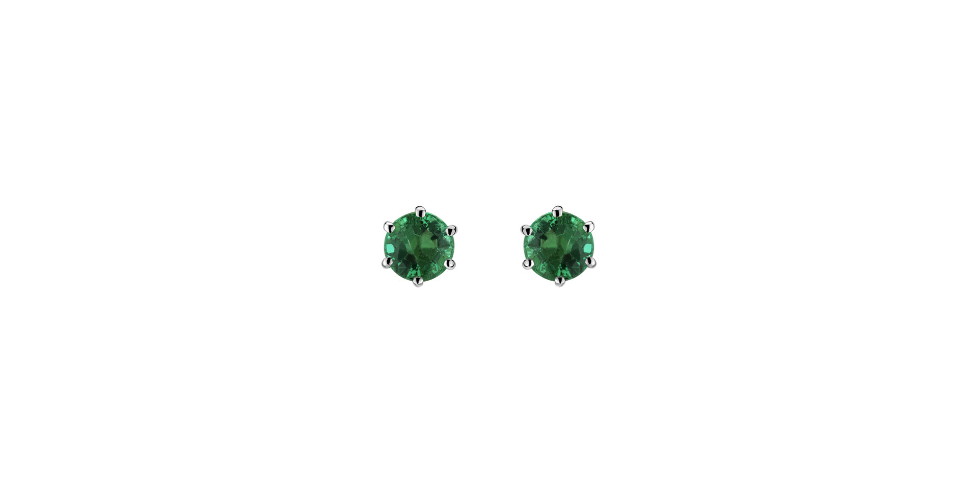 Earrings with Emerald Vesper Romance