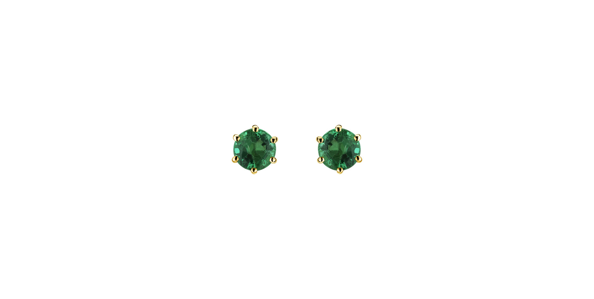 Earrings with Emerald Vesper Romance