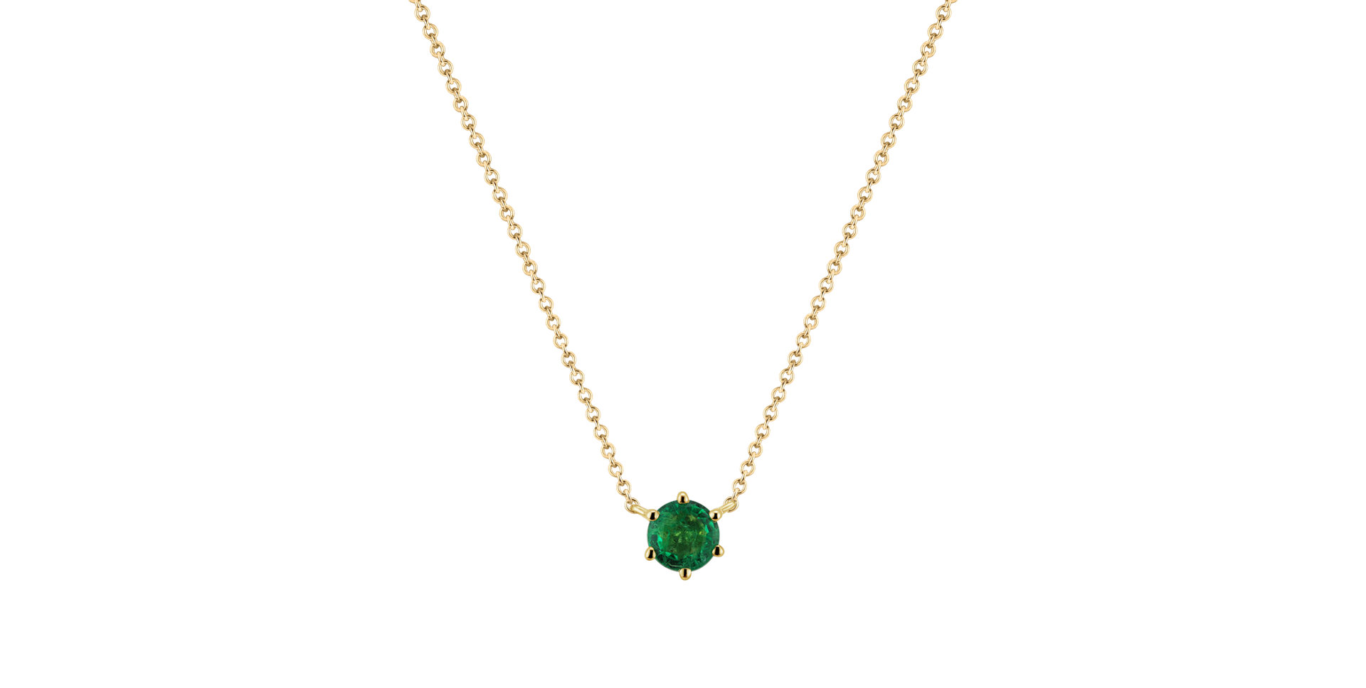 Necklace with Emerald Essential Drop