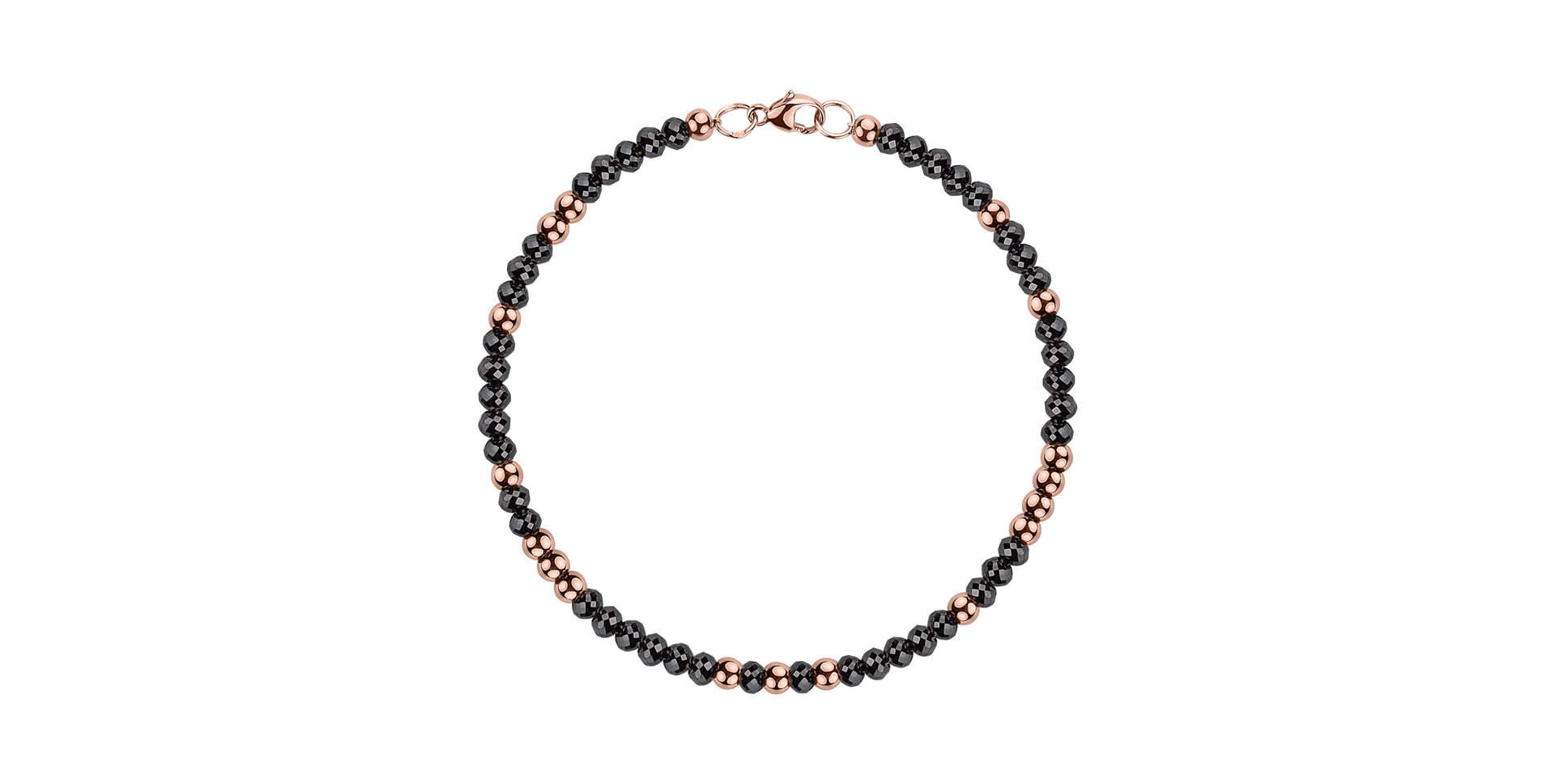 Bracelet with black diamonds Marbles Mood