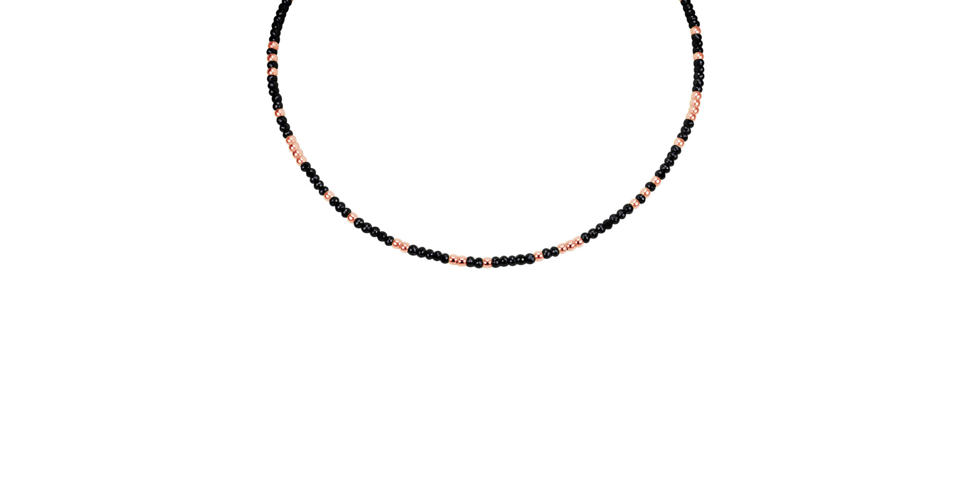 Necklace with black diamonds Night Chain