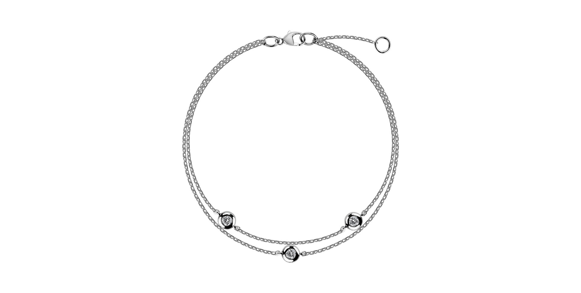 Bracelet with diamonds Triple Dots