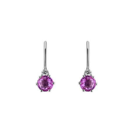 Diamond earrings with Sapphire Lux