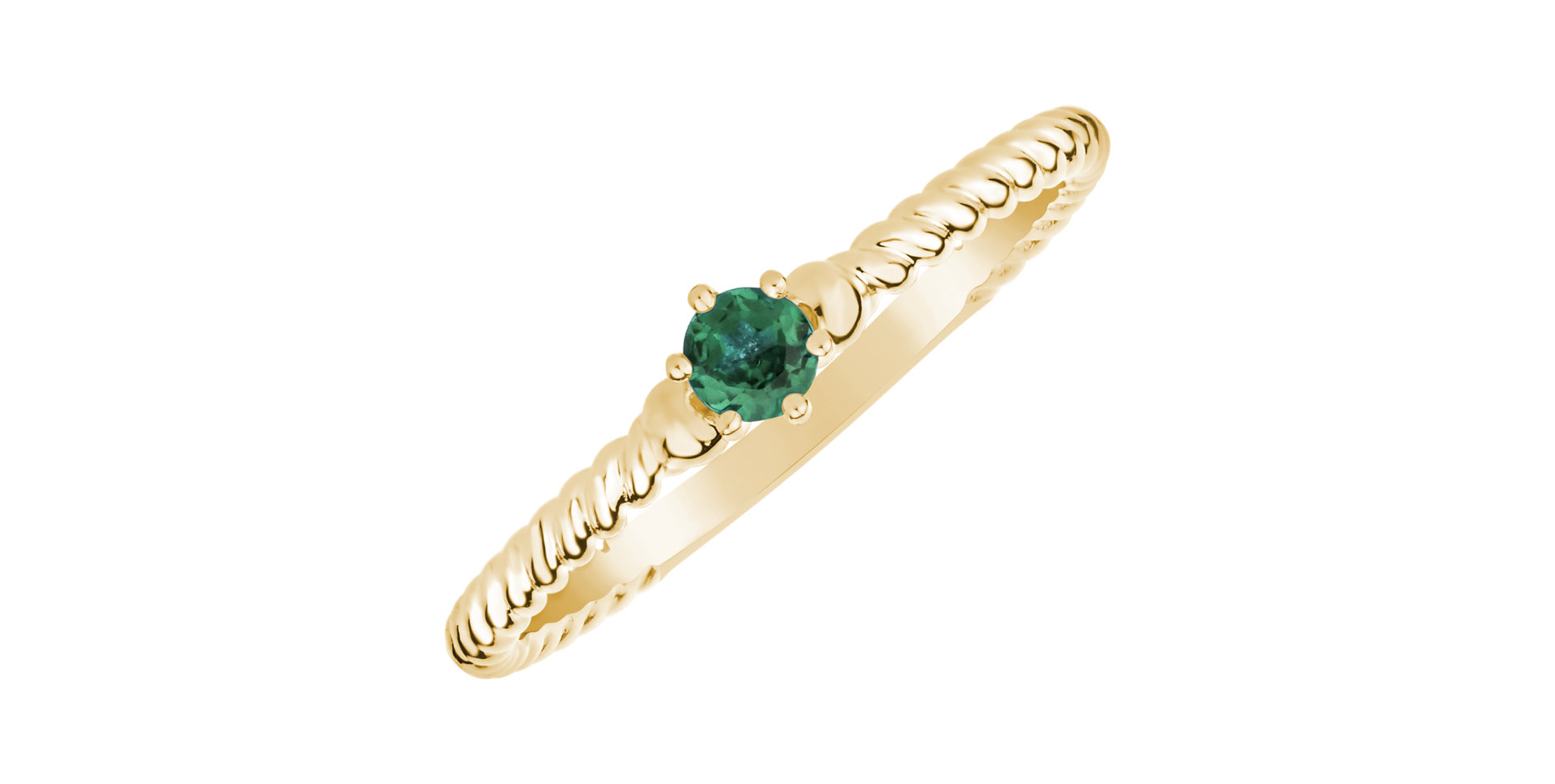 Ring with Emerald Fancy Dream