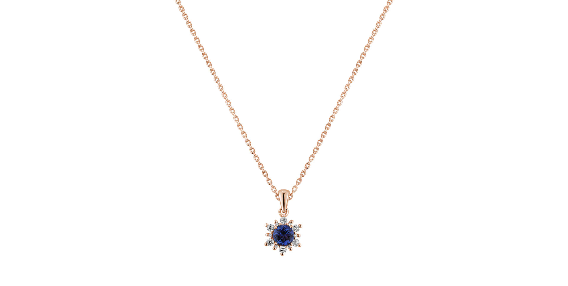 Diamond pendant with Tanzanite Snow Star