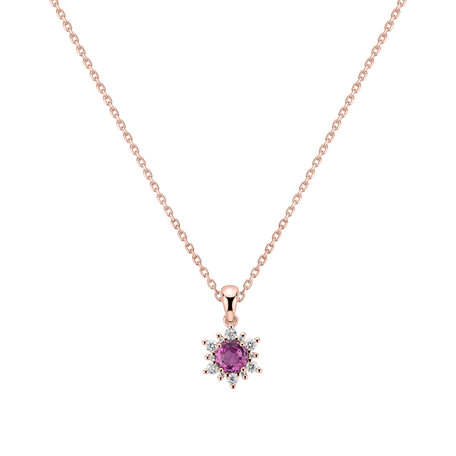 Diamond pendant with Sapphire Snow Star