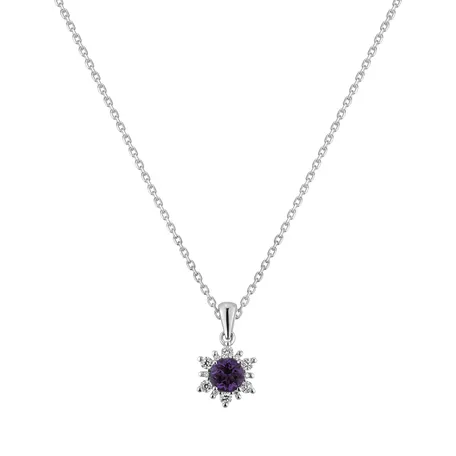 Diamond pendant with Amethyst Brazil Fancy Fairytale