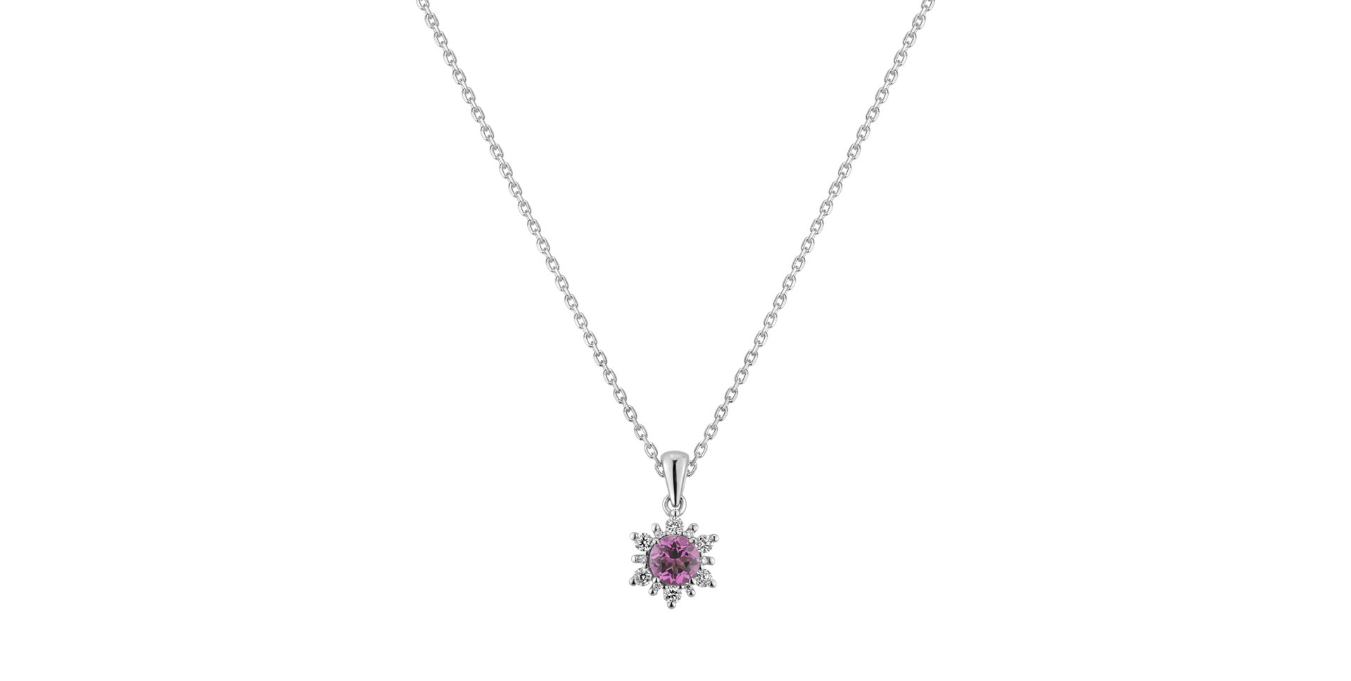 Diamond pendant with Spinel Fancy Fairytale