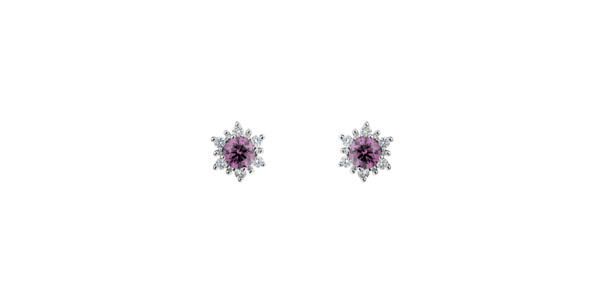 Diamond earrings with Spinelem Fancy Fairytale