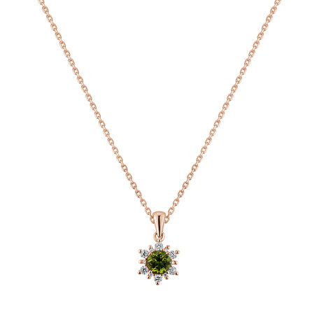 Diamond pendant with Peridot Fancy Fairytale