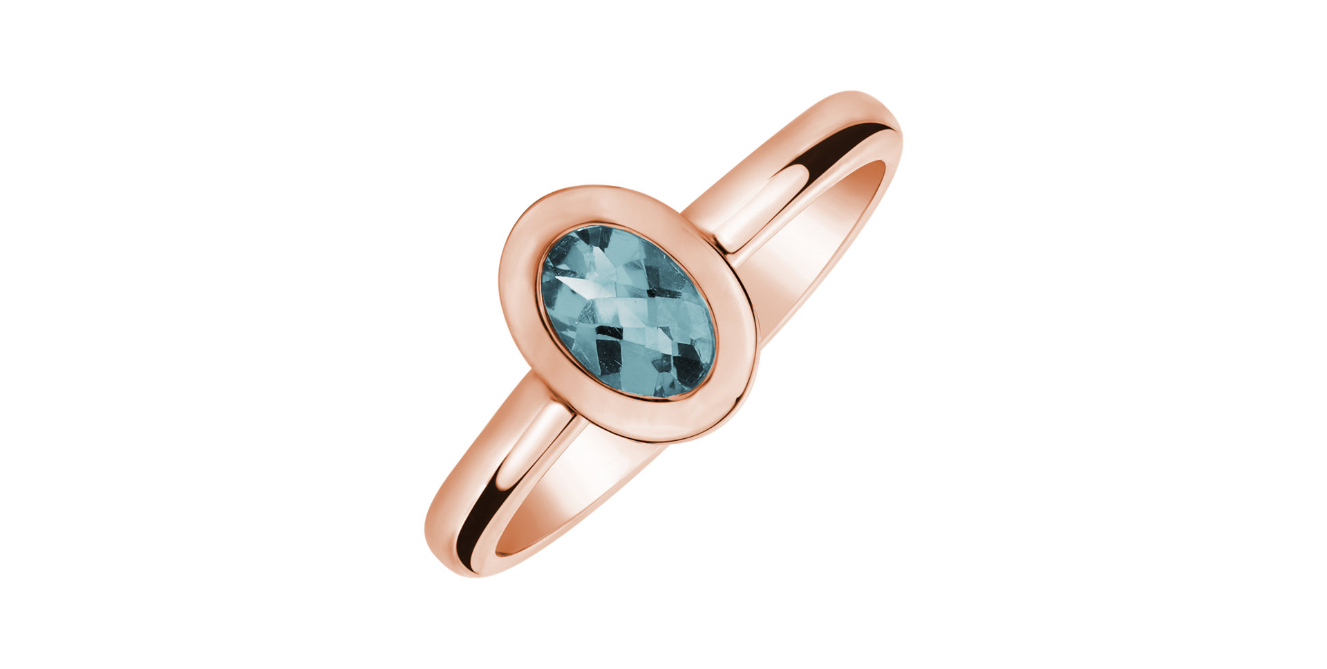 Ring with Topaz Sky Space Bonbon