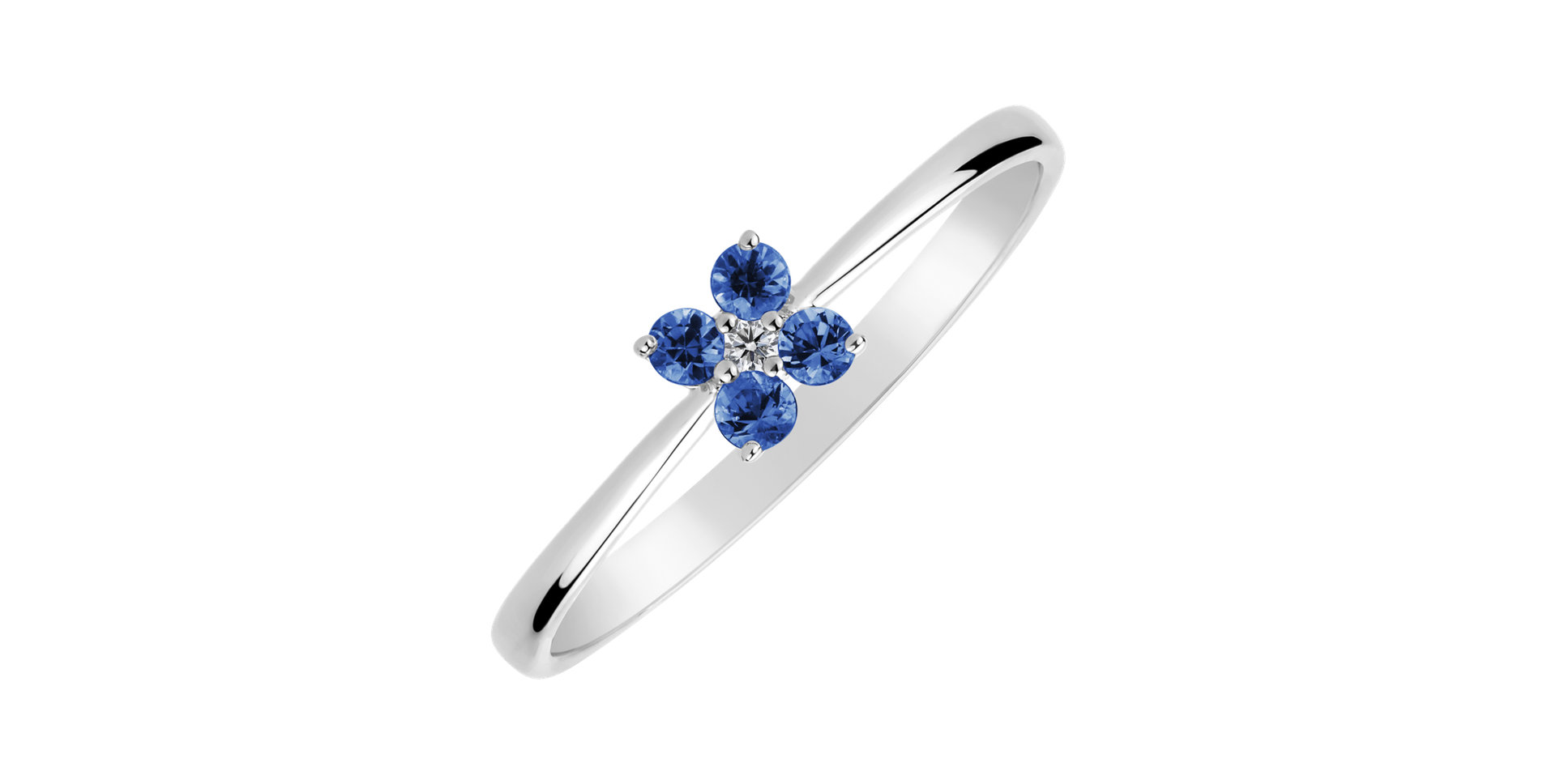 Diamond ring with Tanzanite Divine Bloom
