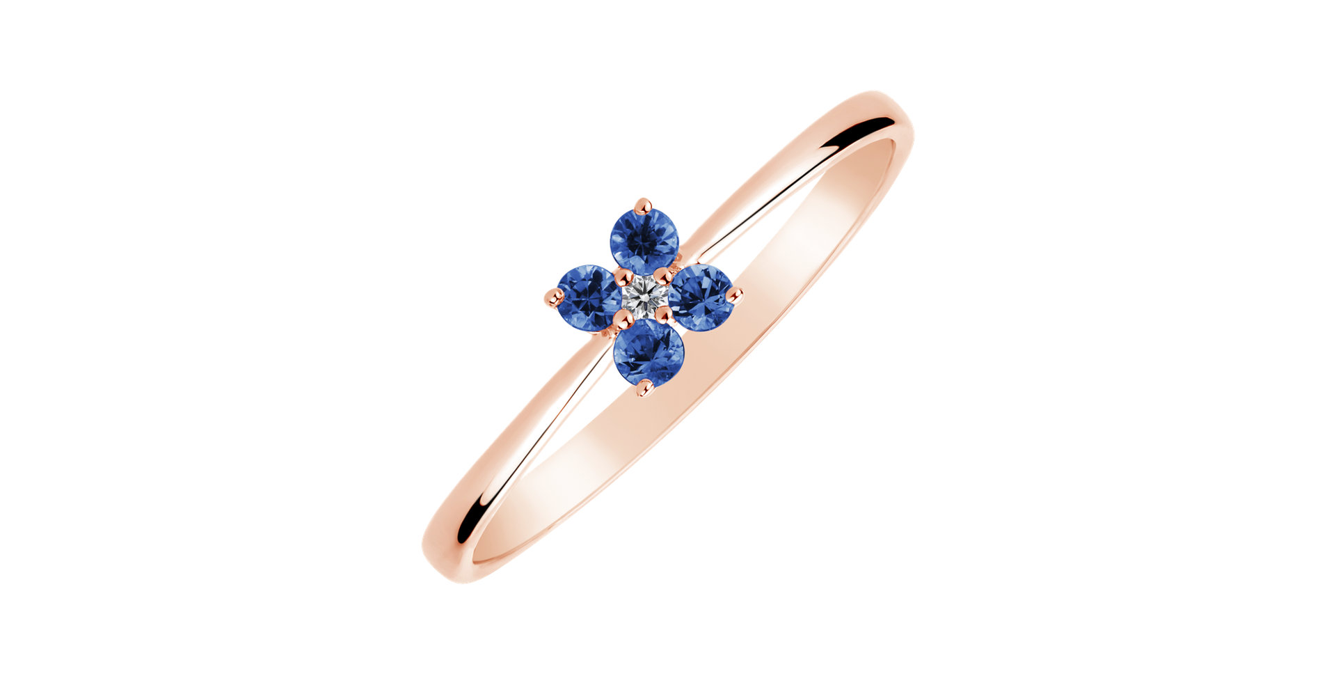 Diamond ring with Tanzanite Divine Bloom