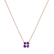 Diamond necklace with Amethyst Brazil Divine Bloom4