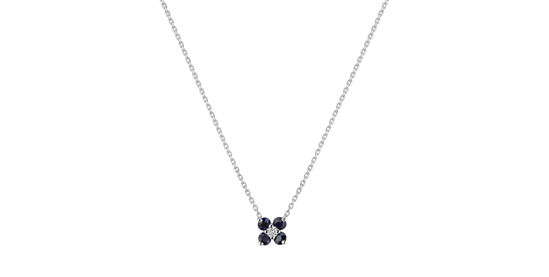 Diamond necklace with Sapphire Divine Bloom