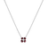 Diamond necklace with Rhodolites Divine Bloom4