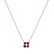 Diamond necklace with Rhodolites Divine Bloom4