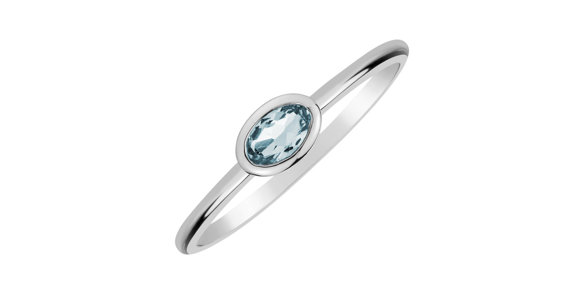 Ring with Topaz Sky Space Bonbon