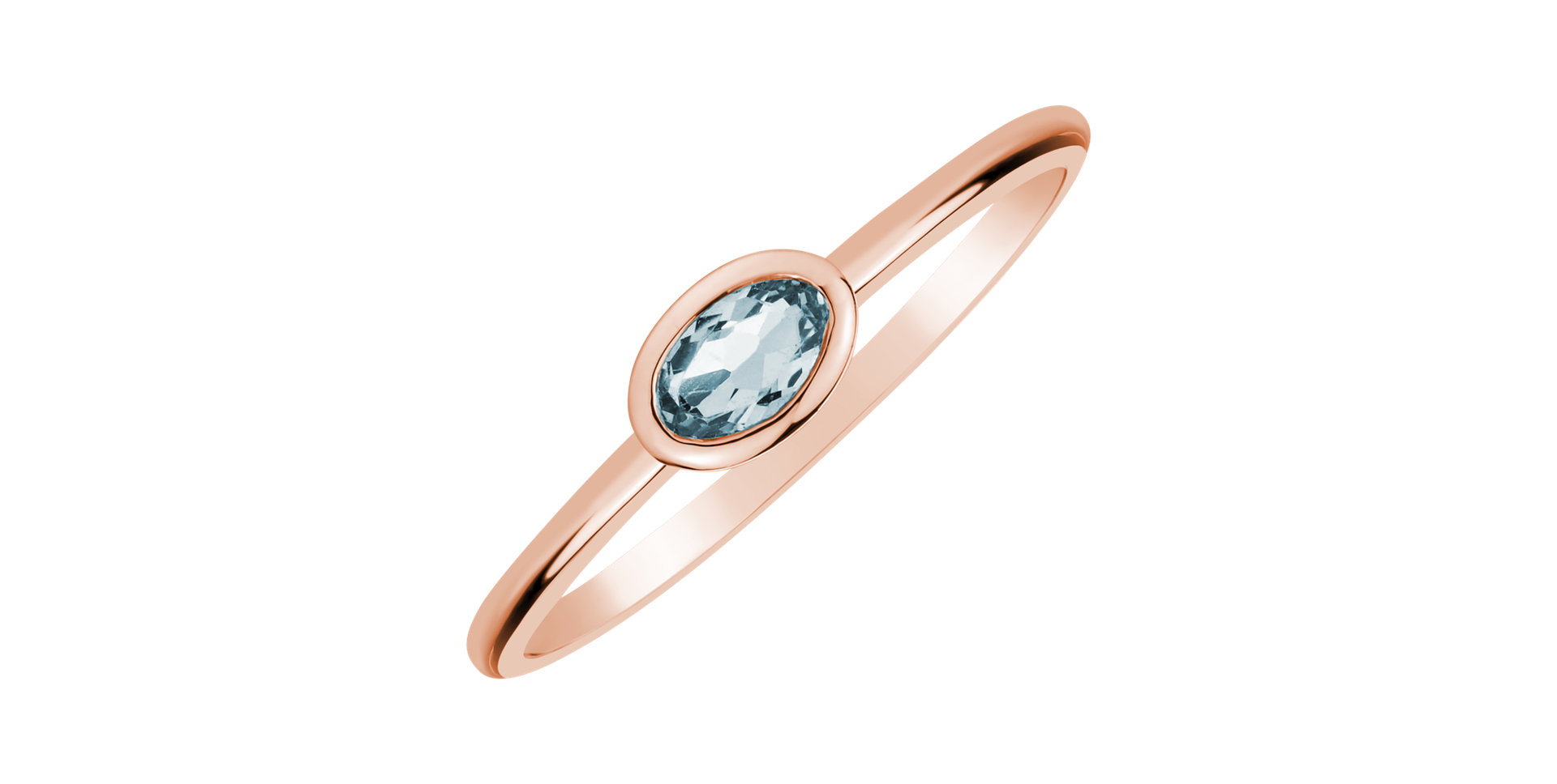 Ring with Topaz Sky Space Bonbon