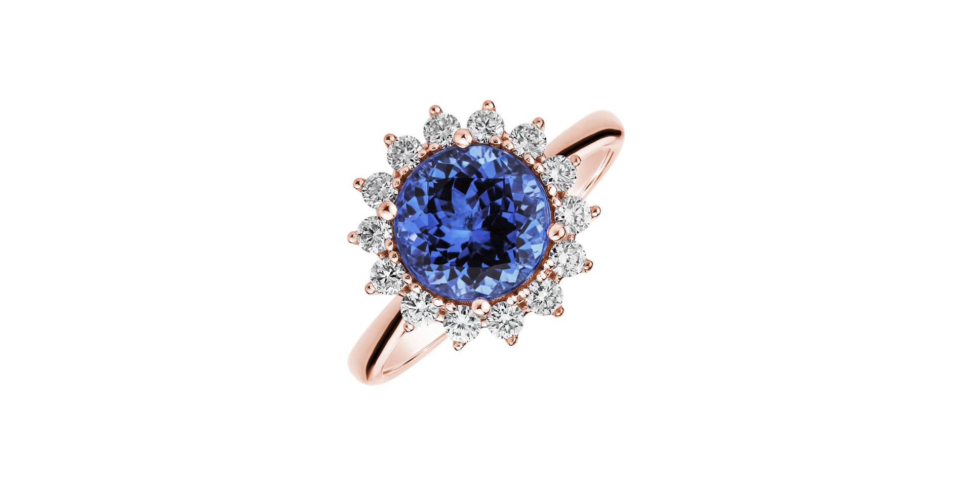 Diamond ring with Tanzanite Stellar Sun