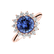 Diamond ring with Tanzanite Stellar Sun4