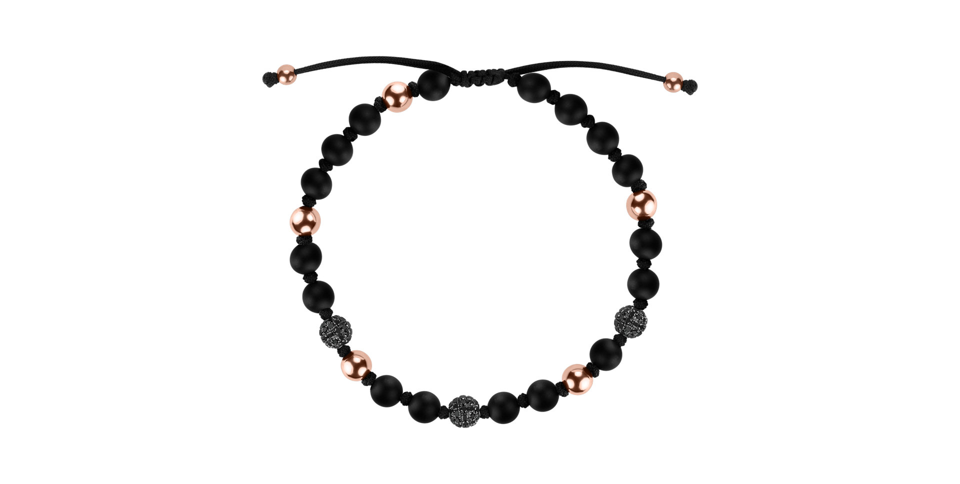 Bracelet with Agate and black diamonds Eternal Element