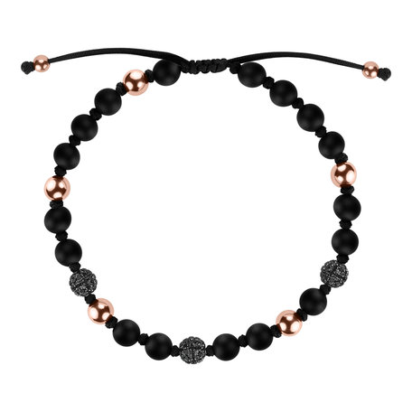Bracelet with Agate and black diamonds Eternal Element