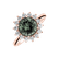 Diamond ring with Tourmalíne Stellar Sun4