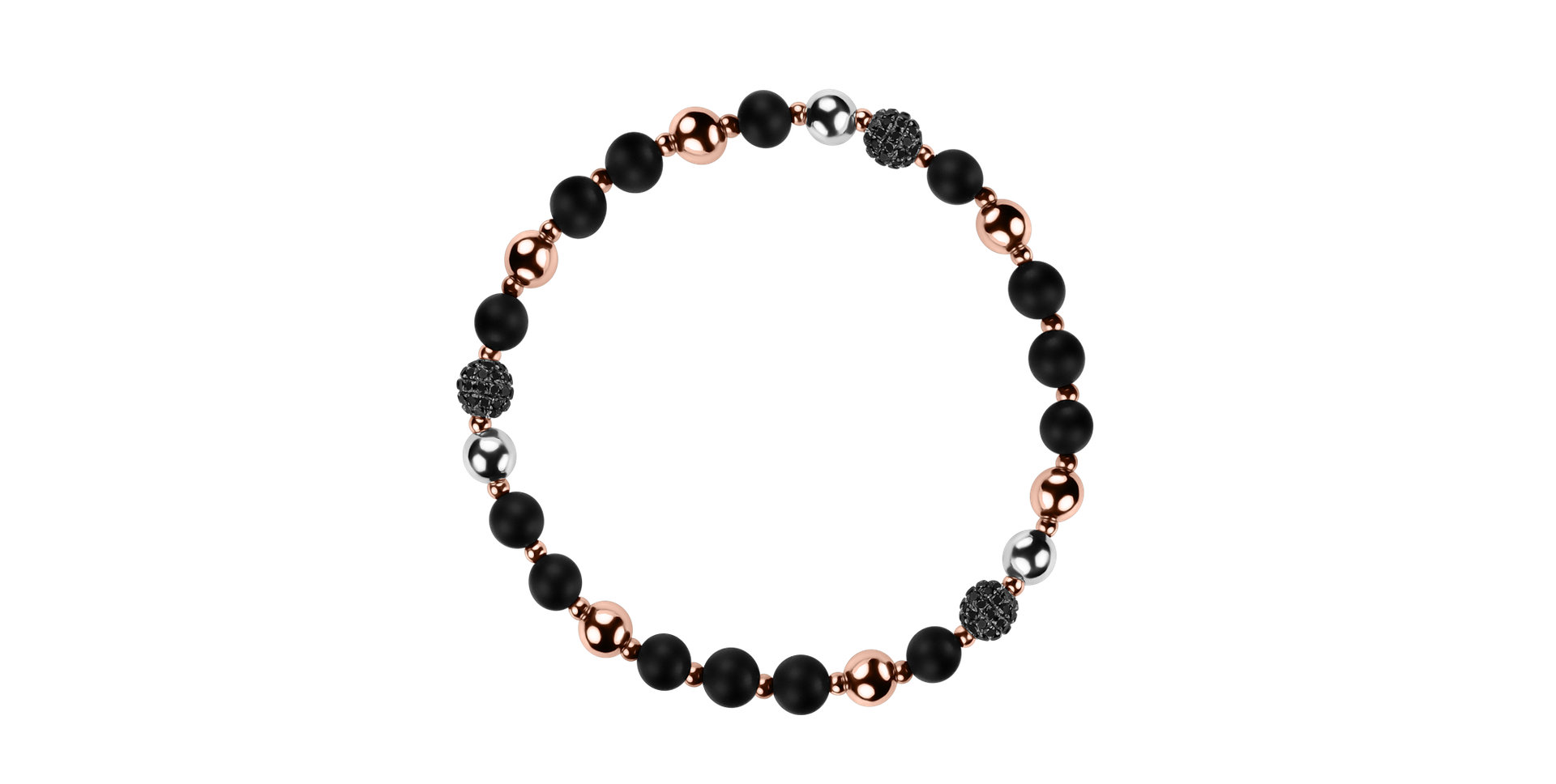 Bracelet with Agate and black diamonds Lovely Element