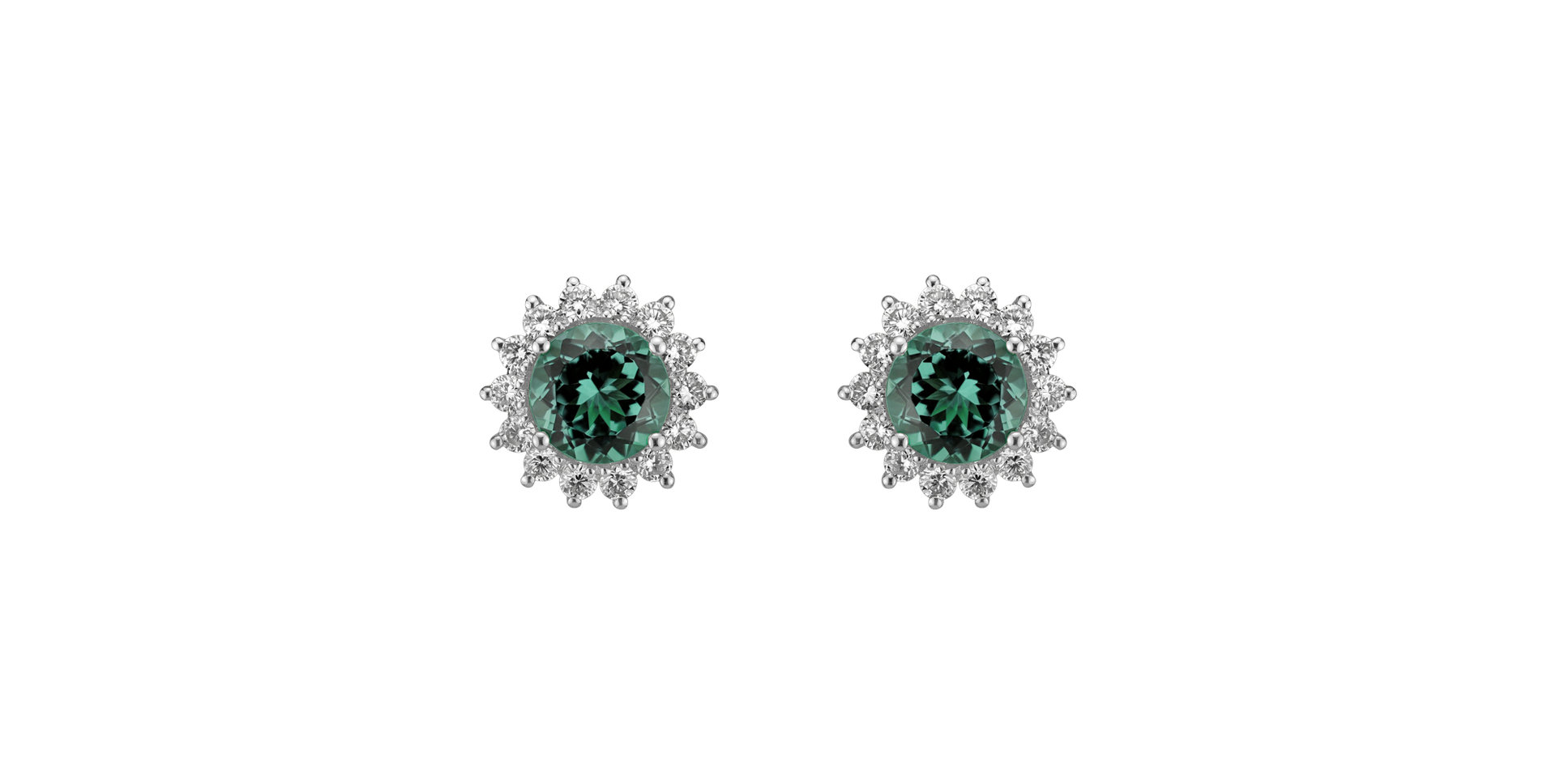 Diamond earrings with Tourmaline Stellar Hope