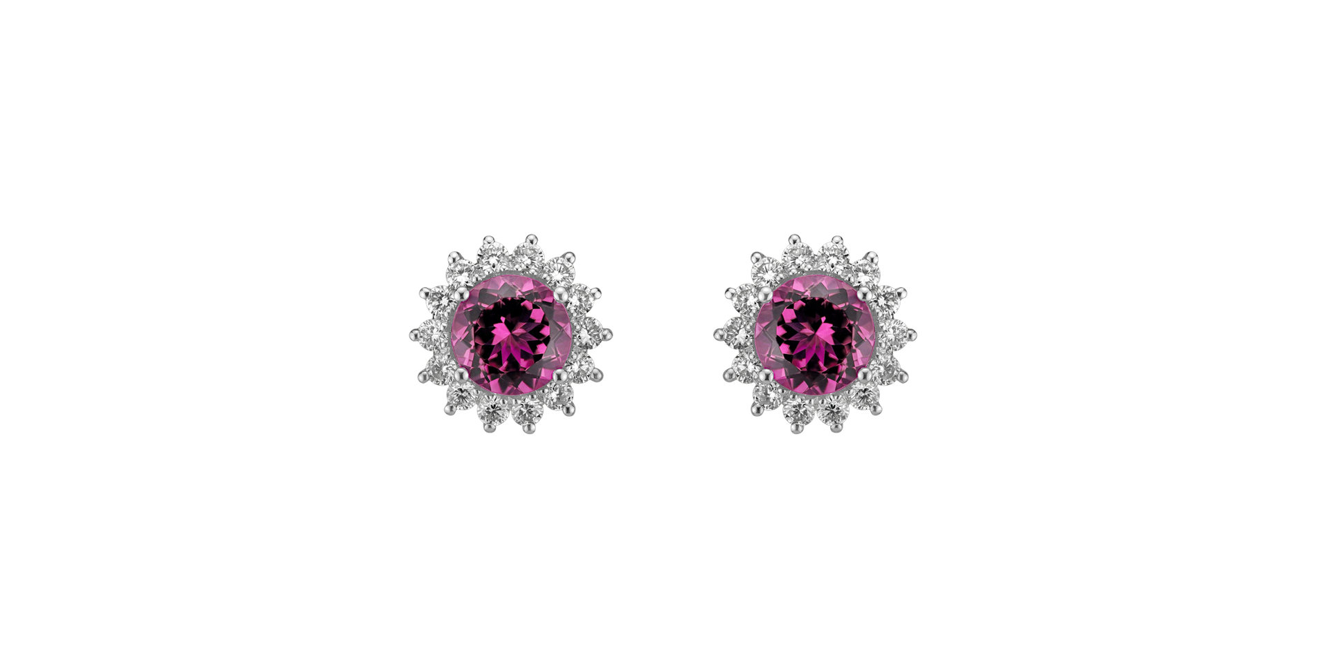 Diamond earrings with Tourmaline Stellar Hope