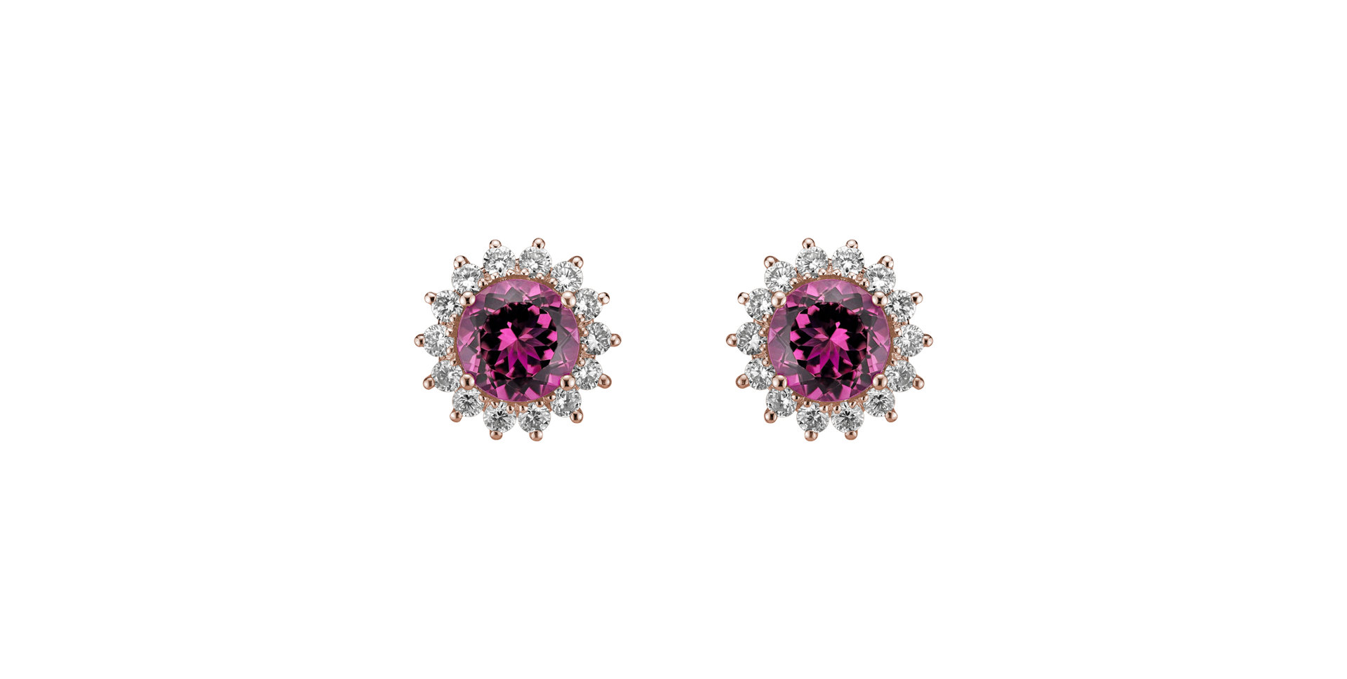 Diamond earrings with Tourmaline Stellar Hope
